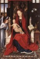 Vierge intronisée avec Enfant et Ange 1480 hollandais Hans Memling